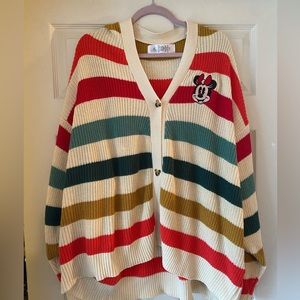 NWT Disney Minnie Mouse Striped Christmas Sweater